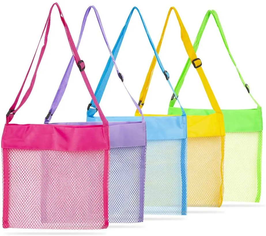 

Large Mesh Children Beach Storage Bags Baby Sand Away Carry Beach Toys Pouch Tote Kid Toy Net Bag Handbag Swimming Organizer