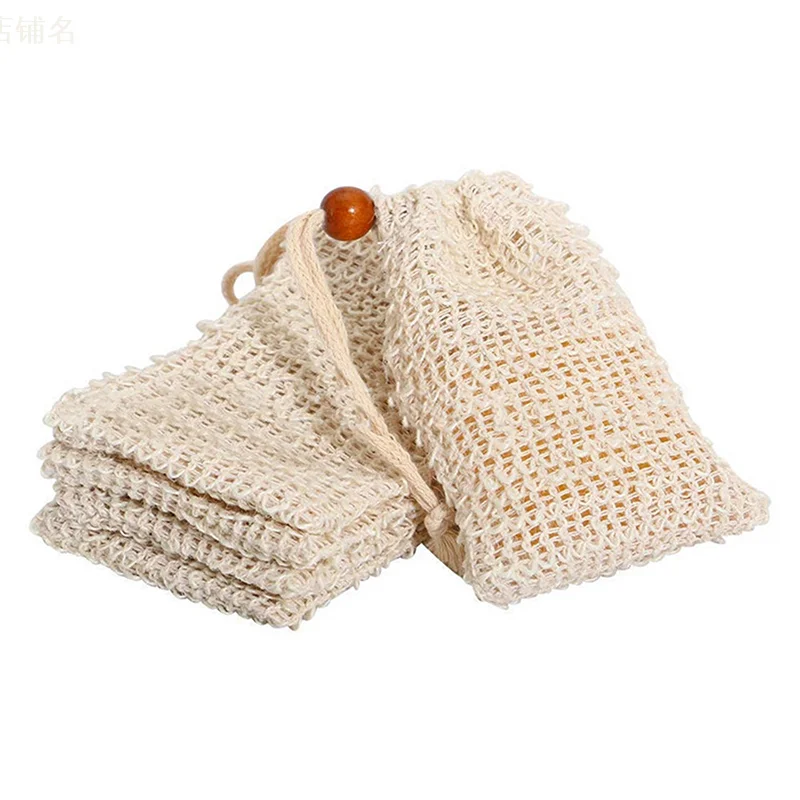 1pc soap bar sisal soap bag Shower Bath Sisal SoAP Bag Natural Exfoliating SoAP SaVER PouCH Holder net soap