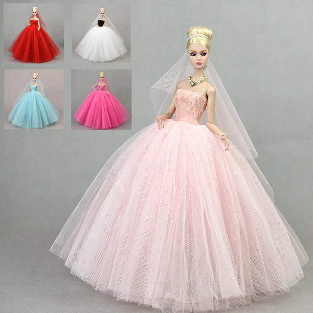 Cfowner 65 PCS Clothes and Accessories for Dolls Including 5 Wedding Gown  Dresses 10 Slip Dress 2 Fashion Dresses 2 Tops 2 Pants 2 Bikini 20 Shoes 22  Accessories for 11.5 Inch Dolls in Random - Walmart.com