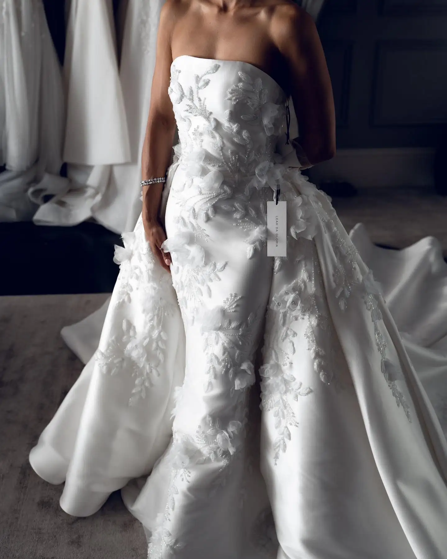 

Vestidos De Novia Elegantes Lujo Satin Wedding Dress Vestido Corte Sirena Desmontable 2 en 1 Bespoke Casamento Civil Noiva 2024