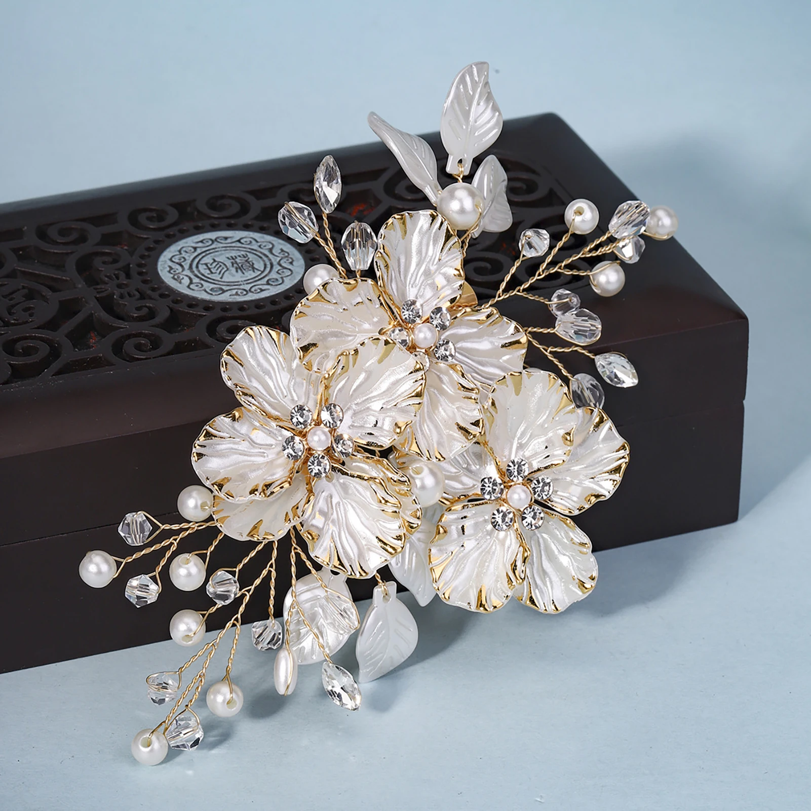 Hair Accessory White Flower Hairpins Elegant Women Floral Style Hair Clip Chinese Style Bride Wedding Headdress Hanfu hair accessory,hair clip,hair headdress,bridal headwear
