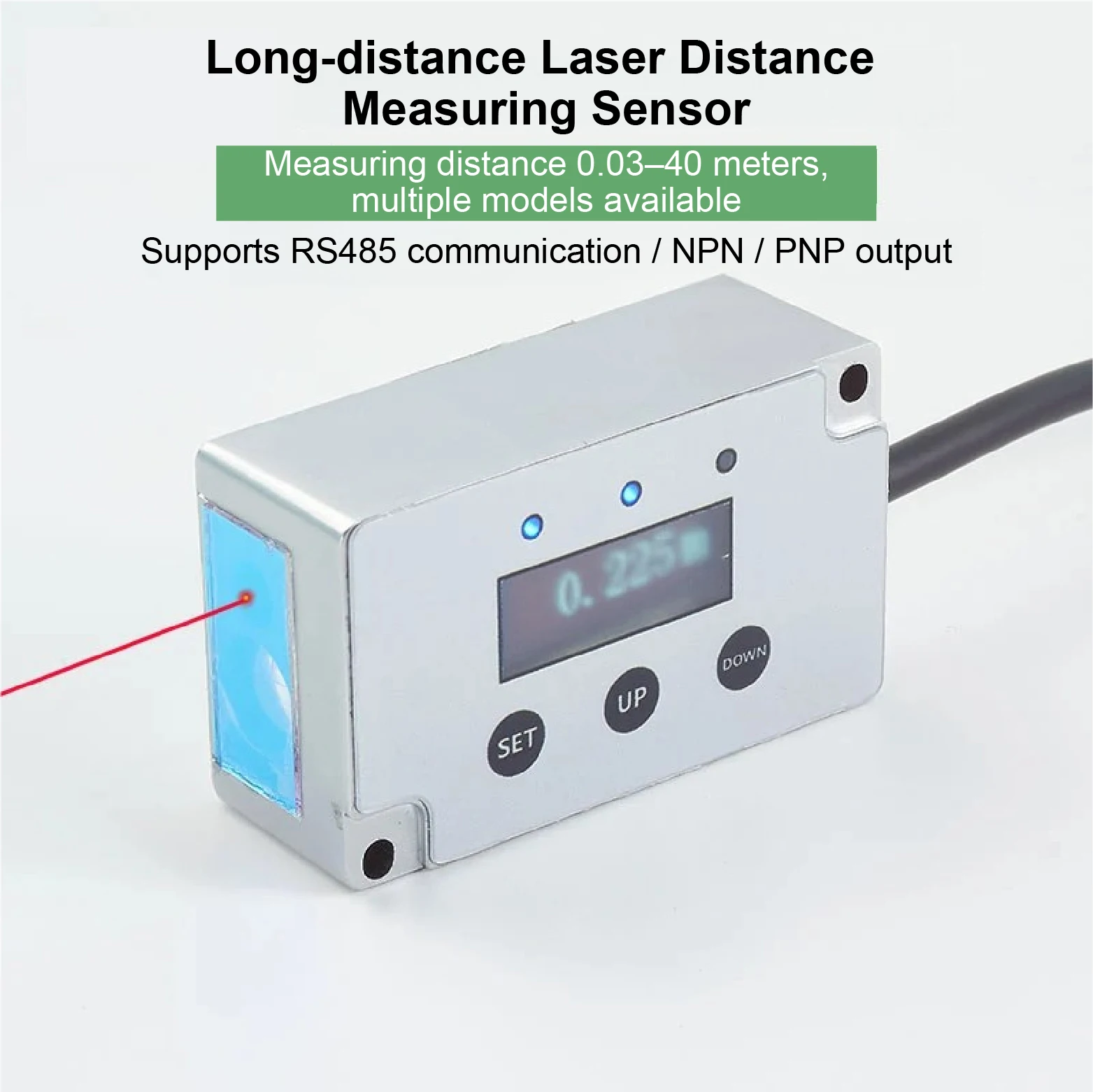 NT-HL 40m Laser Displacement Sensor Long Range RS485 Distance Sensor for Industr