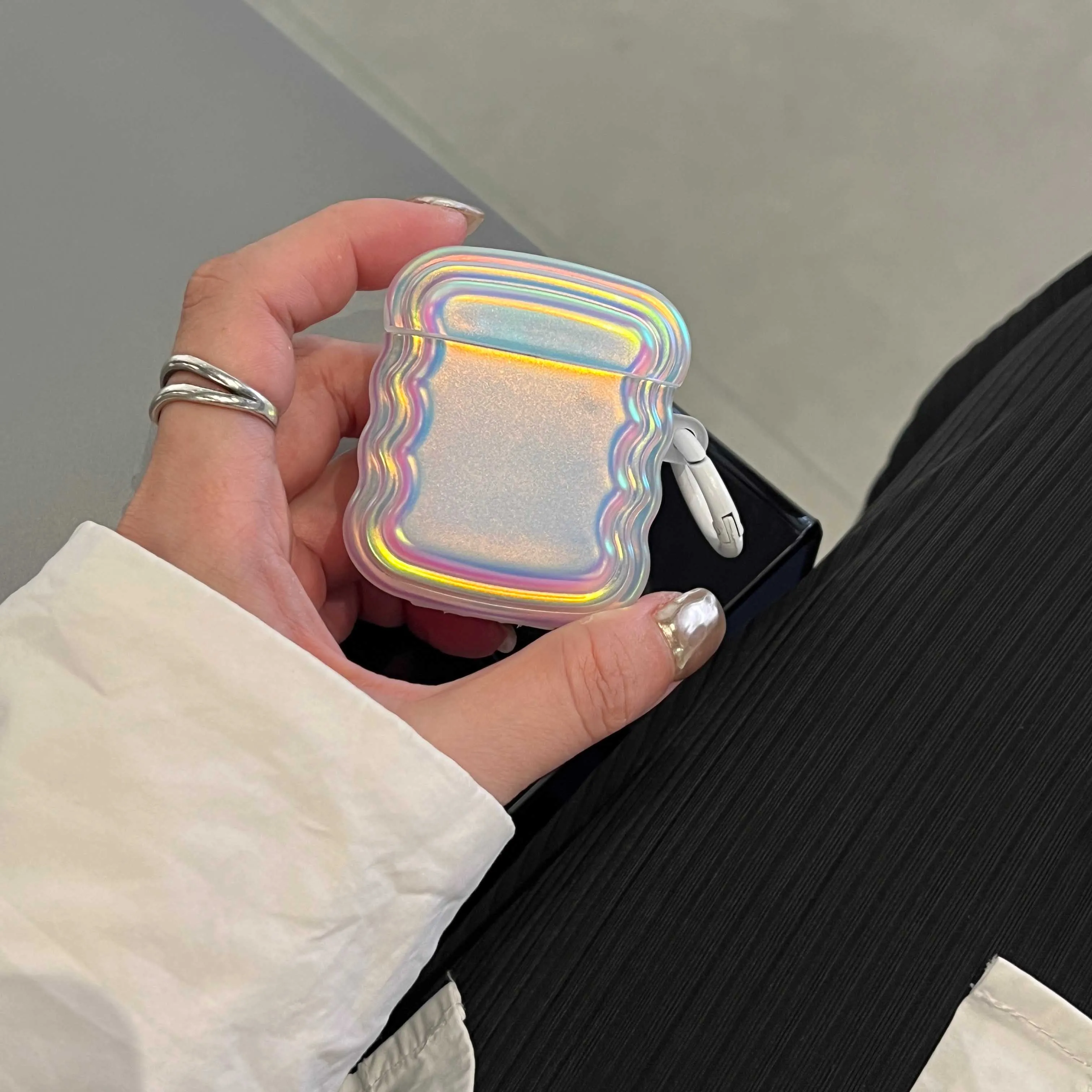 Laser Aurora Soft Wave Case for AirPods