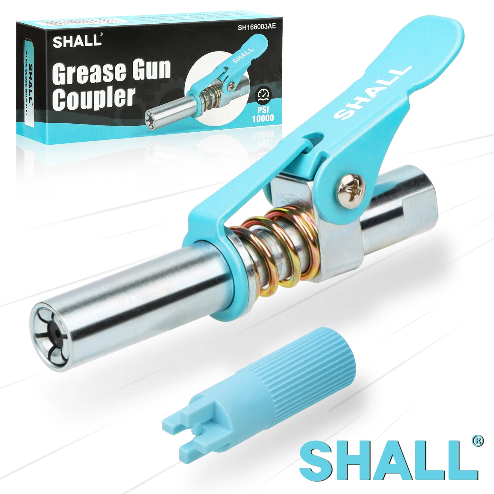 

SHALL Grease Gun Coupler Quick Release & Strong Locking Grease Gun Couplers Fit All Grease Guns 1/8" NPT Grease Fittings