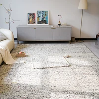 100% Wool Carpet Turkish Hand Woven Rug Bedroom Bathroom Modern Luxury Style Living Room Carpet High-end Natural Rugs No Glue 1
