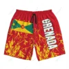 Men's Grenada Flag Beach Pants Board Shorts Surfing Boys Soccer Cycling Swimwear Running Polyester 4