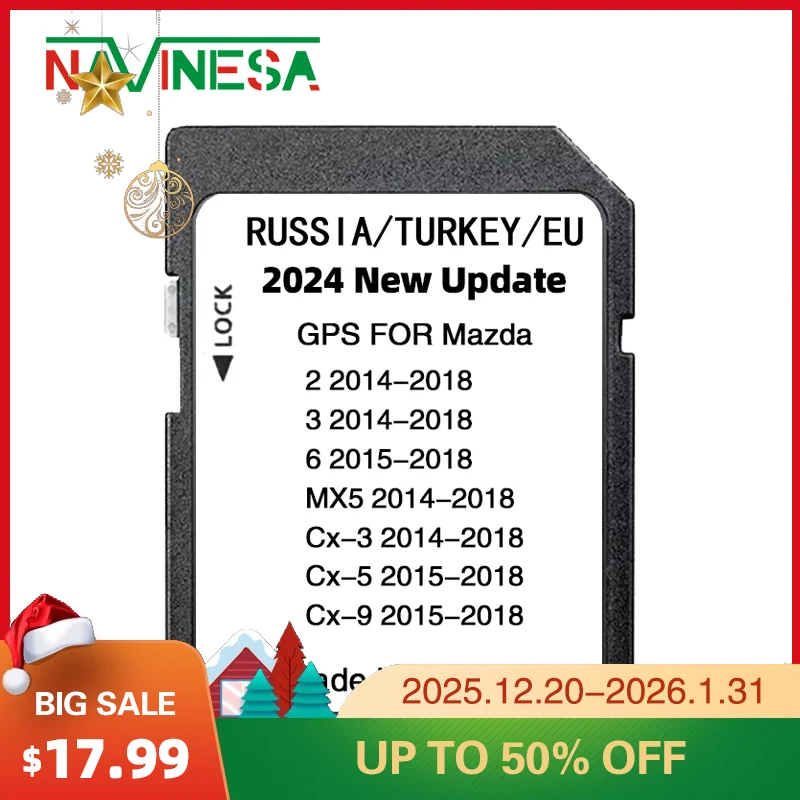 2024 Newest Version 16GB Map SD Navigation for Mazda CX-3 from