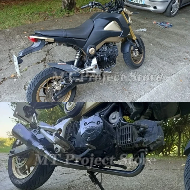 Motorcycle Exhaust System Escape Modifid Front Link Pipe Moto Muffler DB Killer Slip On For Honda GROM MSX125SF MSX 125 MSX125 - Image 2