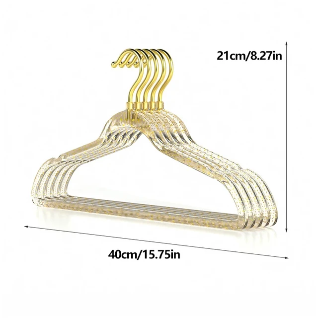 10 db Ins In-Akril Fogas Csillogás Tiszta Kabátos Akasztók Kristályruhák Szervező Szekrény Tároló Szárító Állvány Felnőttek Számára - Image 4