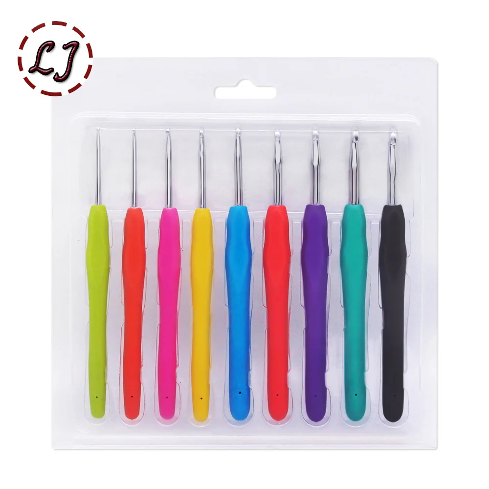 Knitting Tool Silicone Soft Handle Knitting Crochet Color Crochet Hook Double-headed Non-slip crochet needles