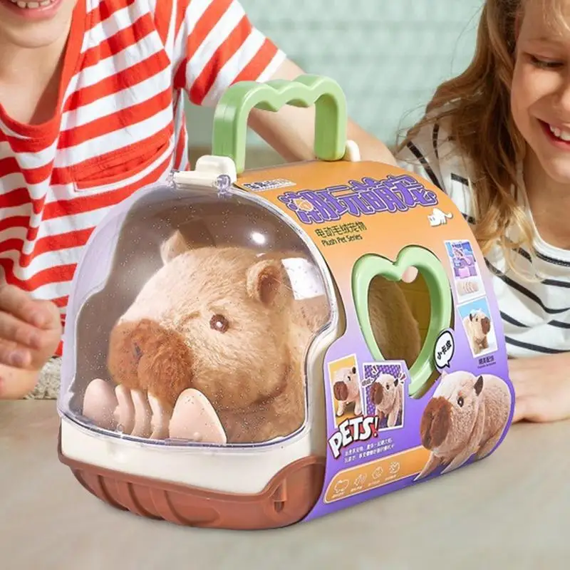 Electric Capybara Figure Walking Doll With Sound Plush Toy Boys Girls Over 3 Years Old Animal Companion For Study living Room 5