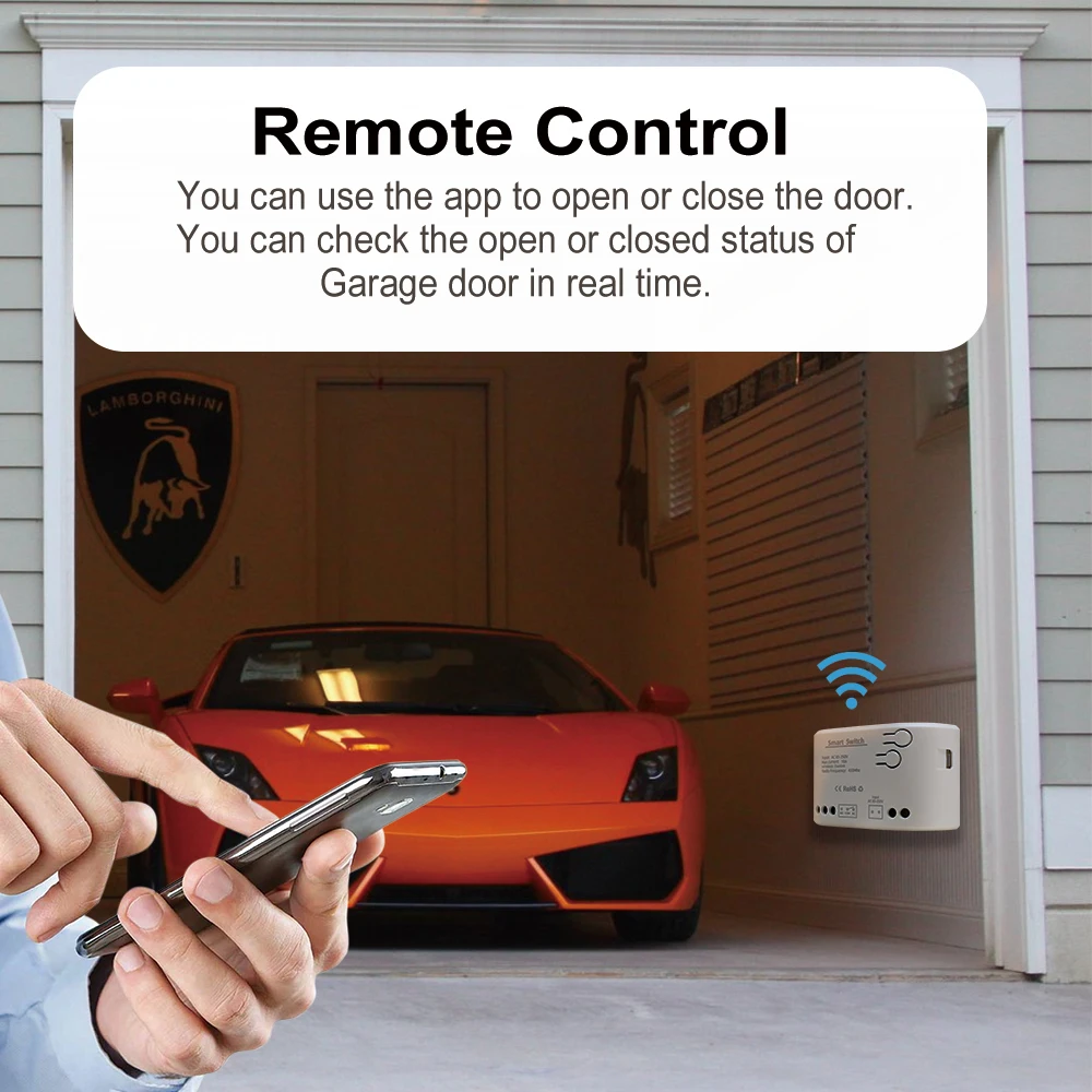 1/2/4CH eWeLink WIFi Relay Smart Home Switch 12V 24V 220V RF 433 MHz Remote Control Receiver For Garage Door Access Alexa Google 4
