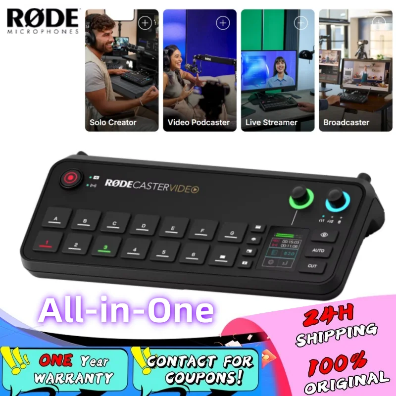 RODE Caster Video 4 x HDMI & 2 x USB-C Inputs New All-in-One Production Console Switcher with Integrated Audio Mixer&middot;