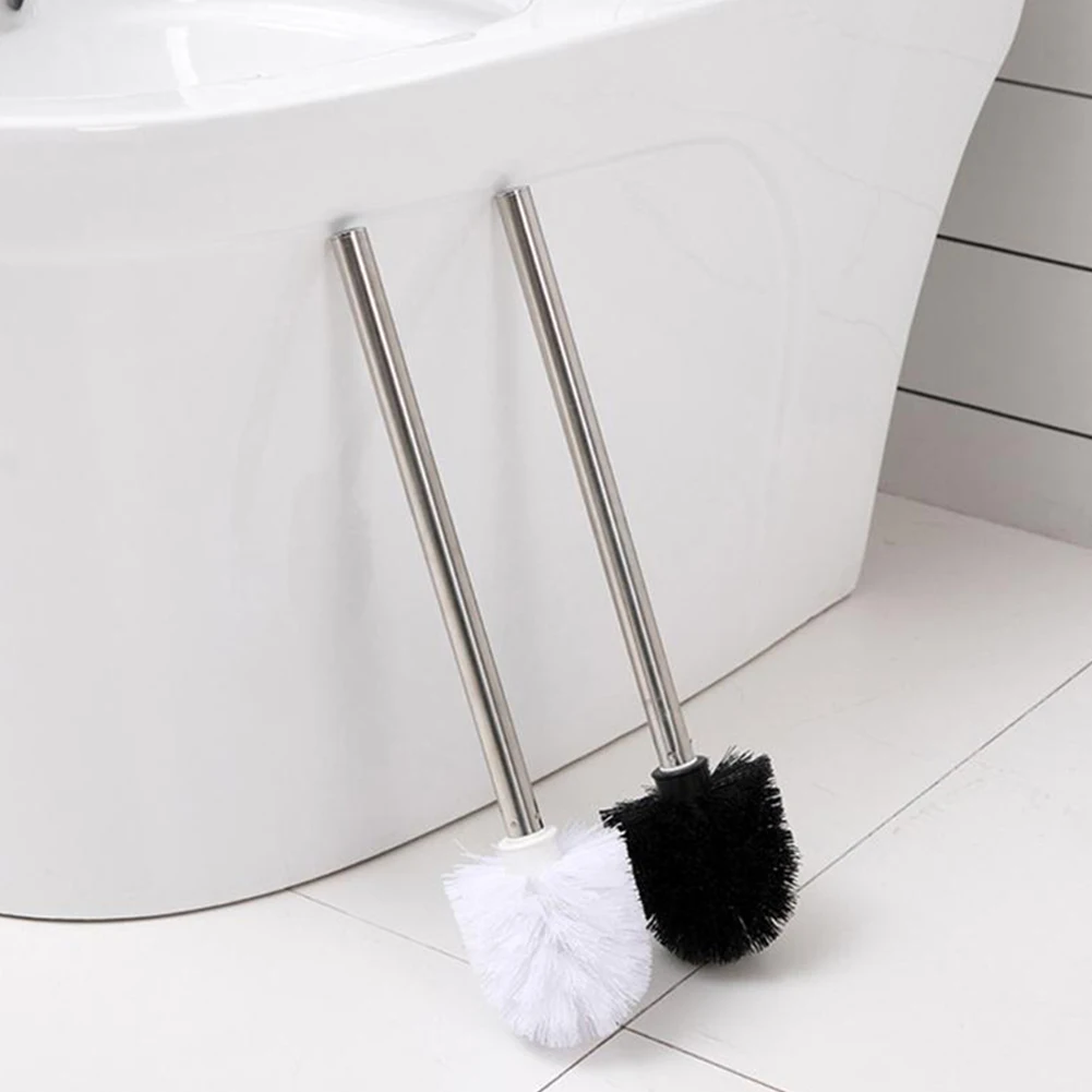 Scrubbers Toilet Brush Chrome Cleaning Head & Handle Replacement Stainless Steel Household Products Accessories