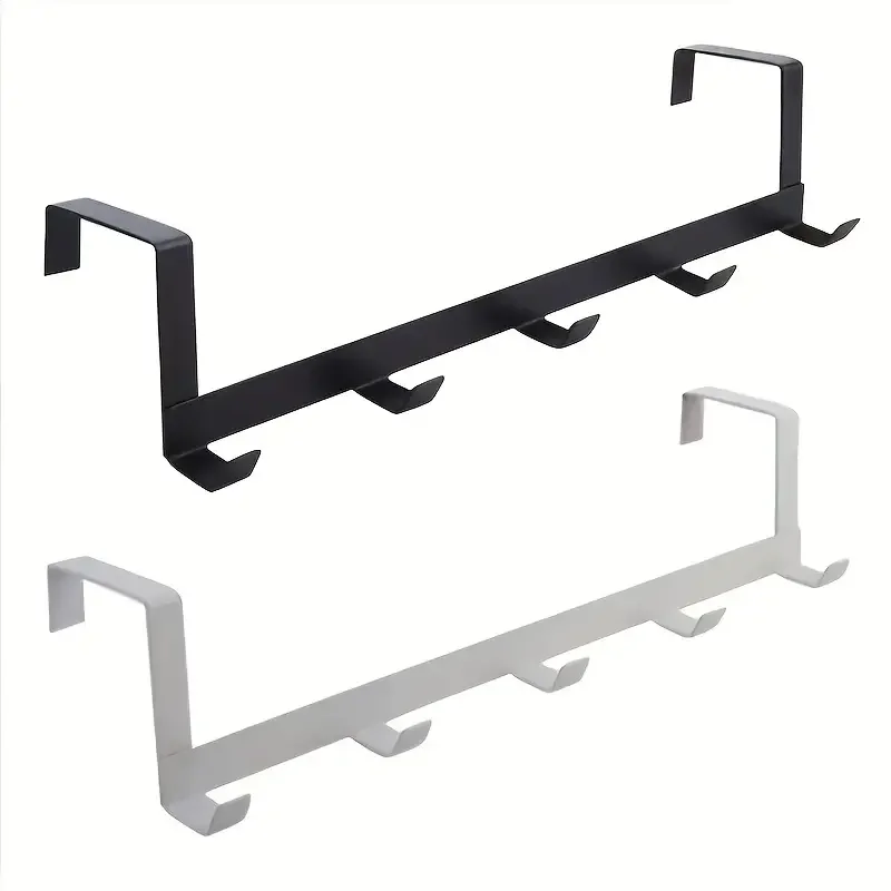 1Pcs Space-Saving 5-Hook Door Hanger Easy Install Contemporary Style Durable Storage for Coats door hanger
