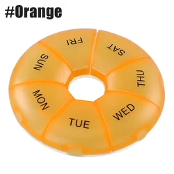 Arthritis - Friendly 7 - Day Pill Organizer with Large Compartments - BPA - Free Travel Box for Vitamins & Supplements (Orange - 1PCS)