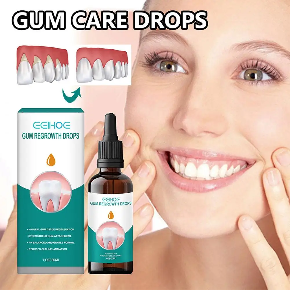 Gingival Repair Drops Teeth Whitening Oral Treatment Antibacteria 2PCS 30ml gum repair drops teeth whitening essence teeth whitening product teeth health product
