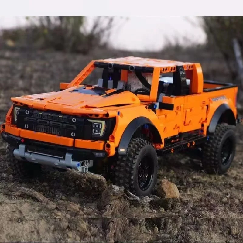 

1379 шт., строительные блоки для Ford Raptors, грузовик, гоночный автомобиль, совместимы с 42126 высокотехнологичными строительными блоками MOC, модели автомобилей, кирпичи, игрушки, подарки