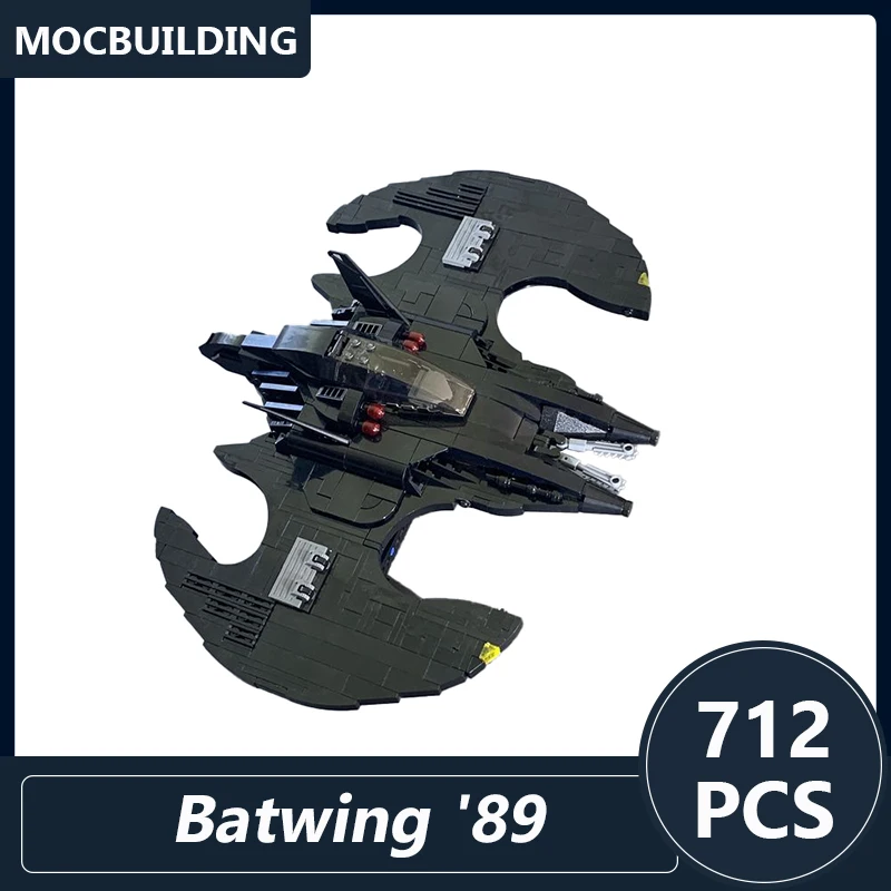 Batwing 1989 Moc Building Blocks Batmobile Fai Da Te Assemblato Mattoni Super Series Creative Educational Display Toys Collection Gifts