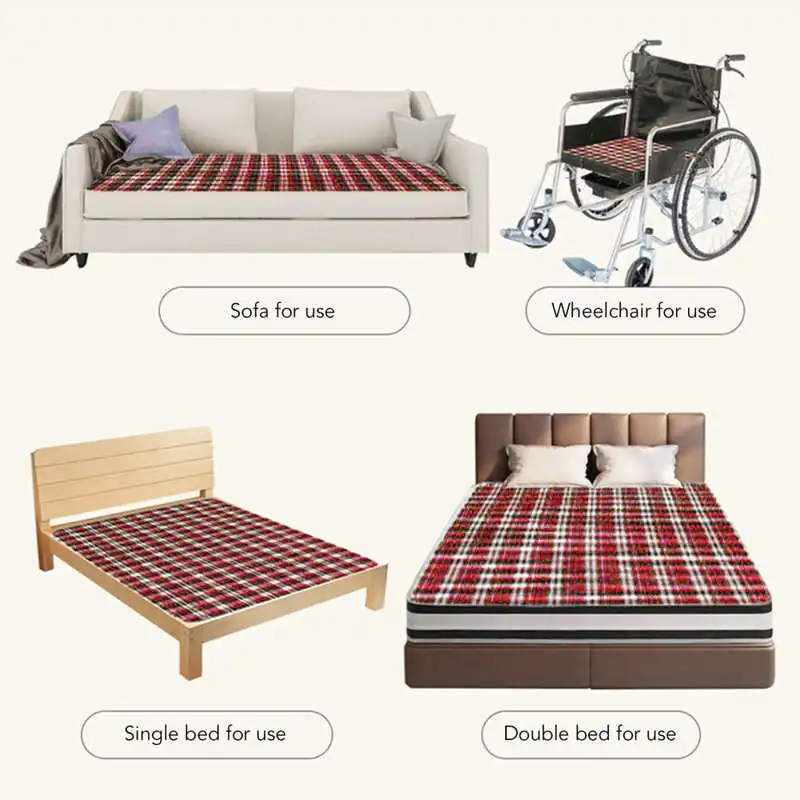 Adult Incontinence Bed Pad Absorbency Waterproof Reusable Cotton Urine Bed Pad for The Disabled for Elderly 3