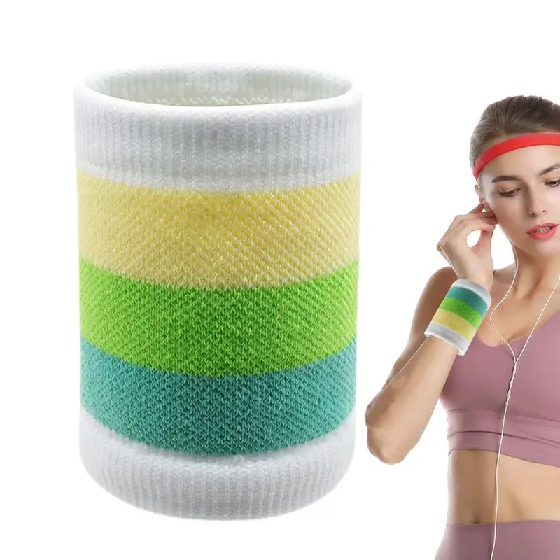 

Wrist Sweat Bands Sports Elastic Wristband Sweat-absorbent Elastic Wristband Wrist Sweatbands For Fitness Basketball Tennis