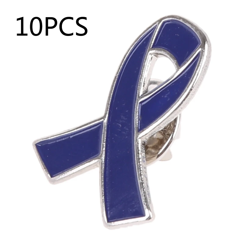 

Couples Lapel Pin Ribbon Shaped Punk Awareness for Creative Metal Badges Brooches Pins for Backpack