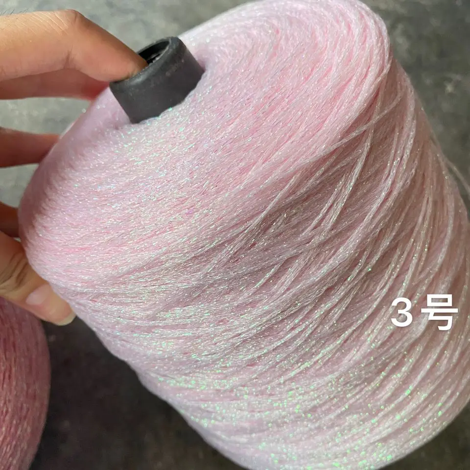 50g/ball Colorful Unique Gold Silver Wool Cotton Metallic Yarn Skein Crochet Thread Glitter Hand-woven Craft Bag Free Shipping 5