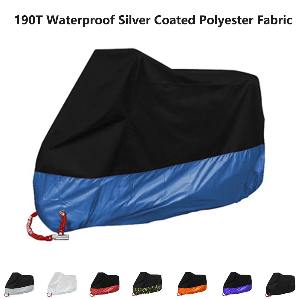Universal 190T Motorcycle Cover Waterproof Outdoor Snowmobile Case Raincoat Bike Bicycle Protection For Scooter Moto Accessories