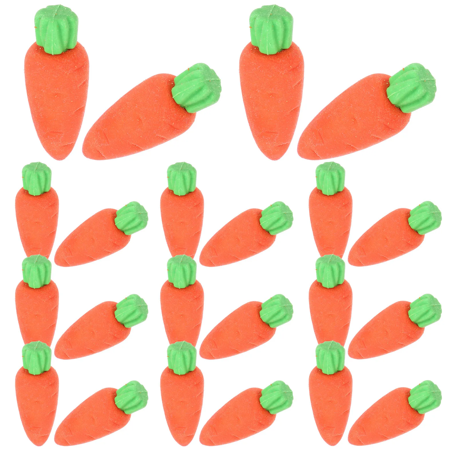 어린이를위한 100Pcs 당근 지우개 귀여운 미니 지우개 대량 카와이 디자인 오..