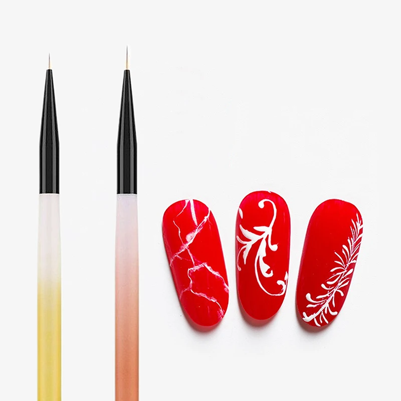 6PCS UV Gel Nail Brush Liner DIY Painting Pen Manicure Acrylic Drawing Brush For Nail Art Design Nails Tip Display Painting Tool