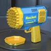 Children Outdoor Battle 40 Holes Rocket Launcher Handheld Portable Electric Automatic Bubble Gun LED Light For Boys And Girls 6