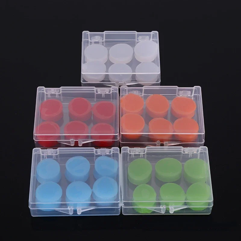 Foam Earplugs Silicone Earplugs 6Pcs Silicone Ear Plugs Sound Insulation Anti-Noise for Travel Rest