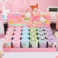 6/24pcs Genuine Edition Sanrio Stickers Paper Tape Hand Accounting Materials Decorative Diy Stickers Kuromi Sticker Wholesale 1