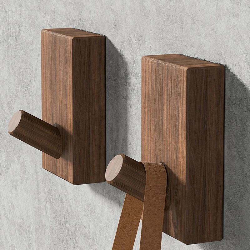 Nordic Solid Wood Ins Creative Porch Wall Hanging Wooden for Coat and Hat Free Punching Hook 3