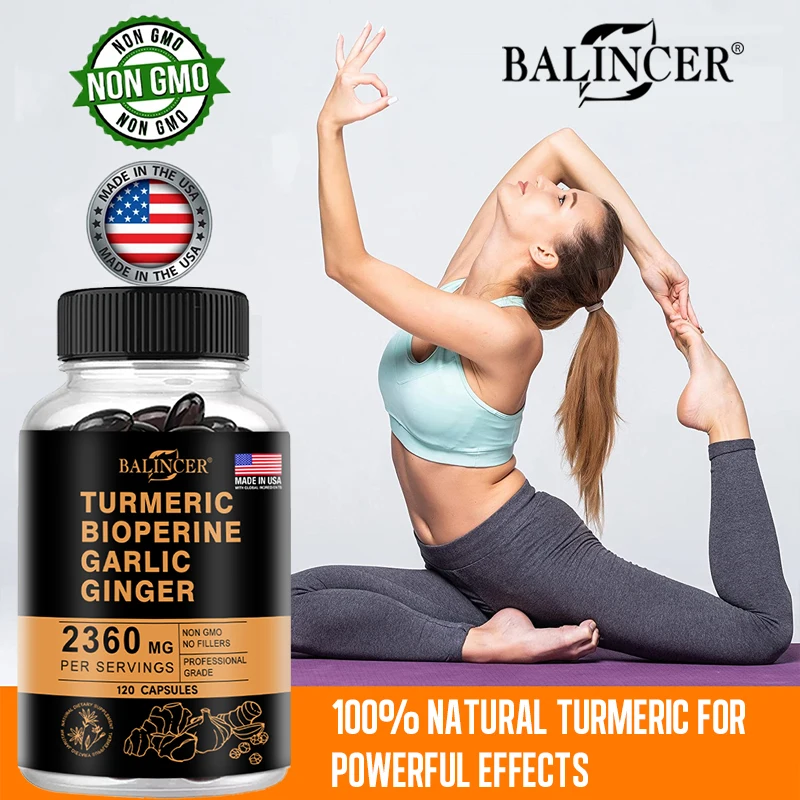 Turmeric Ginger Supplement for Digestive Health, Immune Health, Inflammation and Joint Health Powerful Formula - Image 4