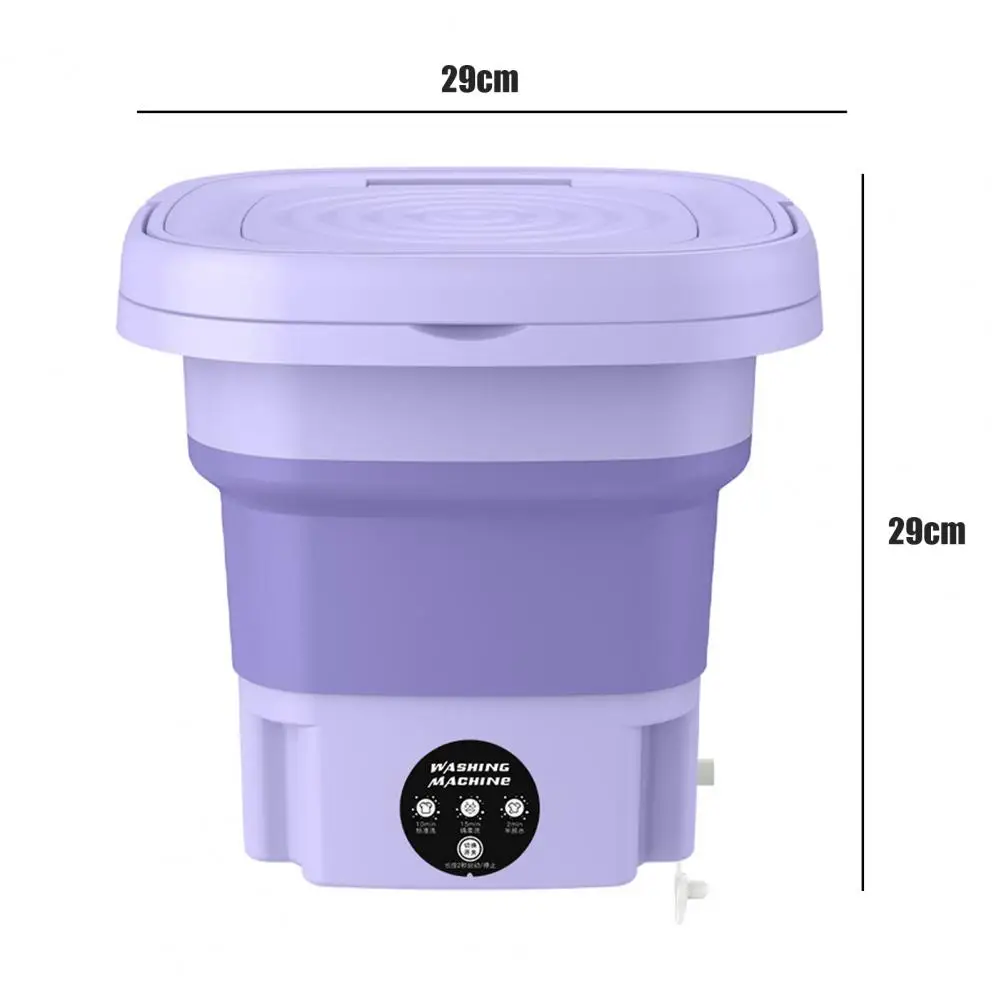 8L US Plug 3 Modes Half Automatic Washing Machine With Drain Basket Imitation Hand Washing Handheld Foldable Underwear Washer