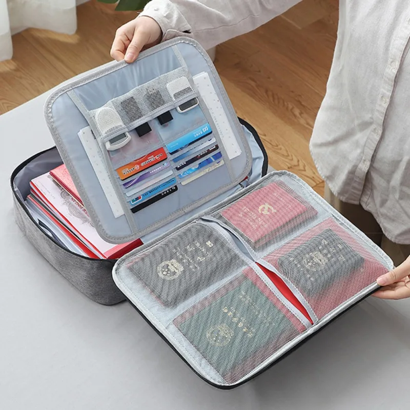 Document Organizer Diploma Storage Important Document And File Pocket With Soft Handle Mesh Pocket With Safe Code Lock