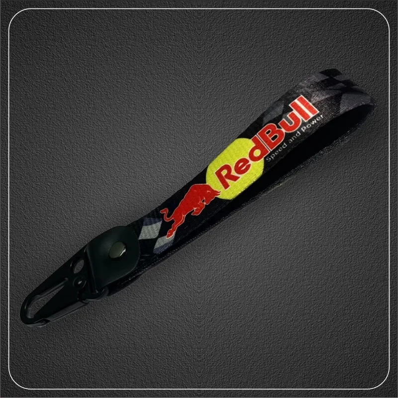 Motorcycle Keychain Red Bull Racing Keychain Pendant Rope Prevent Key Loss