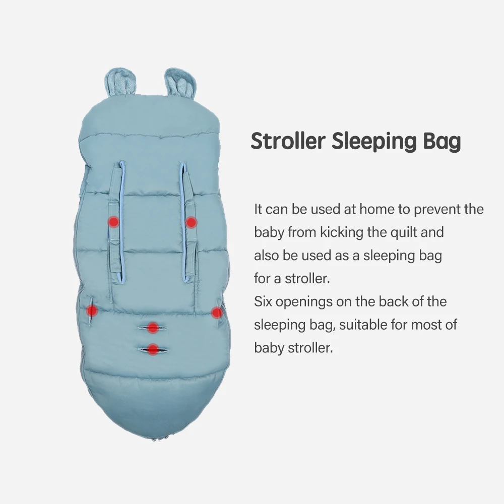 Baby Sleeping Bags for Stroller Footmuff -30℃ Winter Thicken Sleeping Bag for Babies Blanket Universal Stroller Sleeping Bag