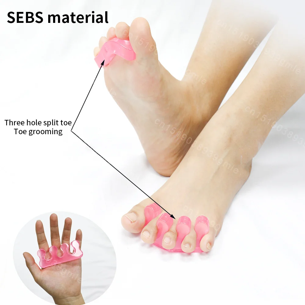 1Pair Soft Silicone Toe Separator Elastic Bunion Hallux Valgus Corrector Silica Gel Foot Toe Spreader Separator Foot Care Tool