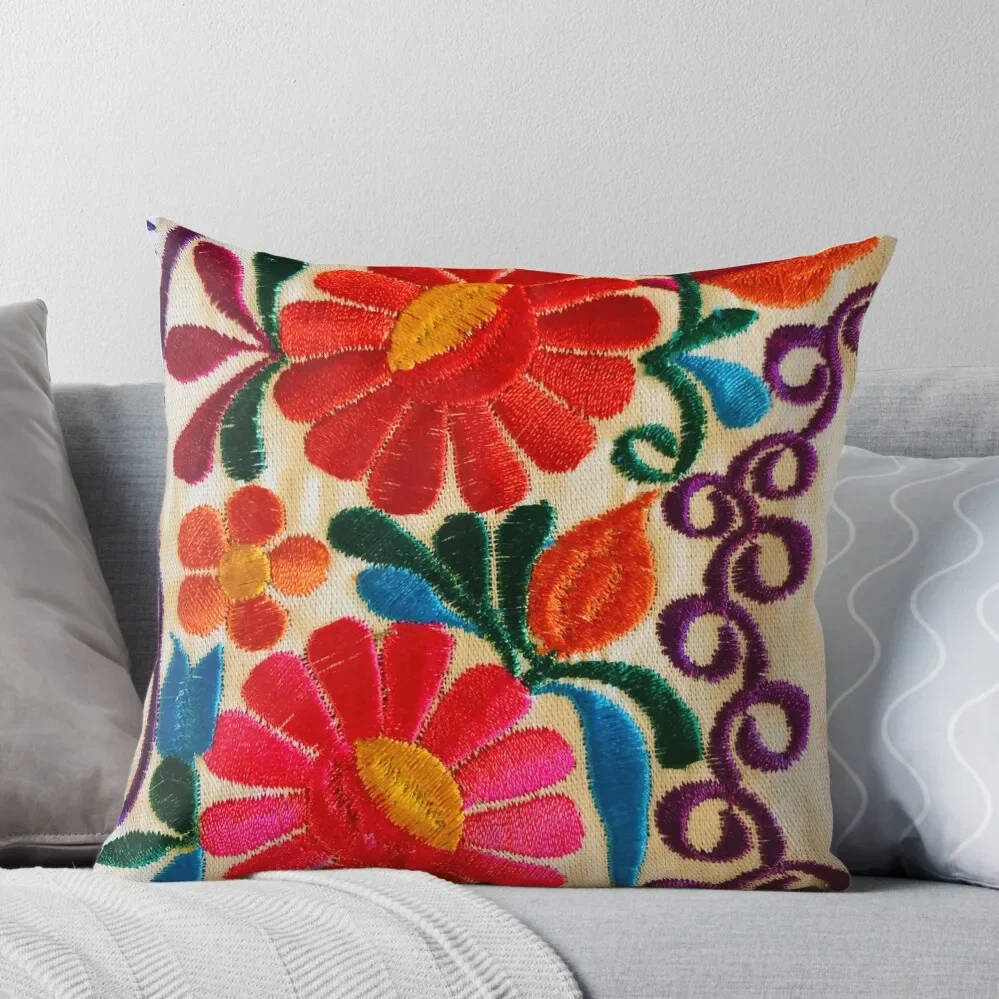 

Mexico's Flowers Throw Pillow Embroidered Cushion Cover Cushions For Children pillows decor home Pillowcase Cushion