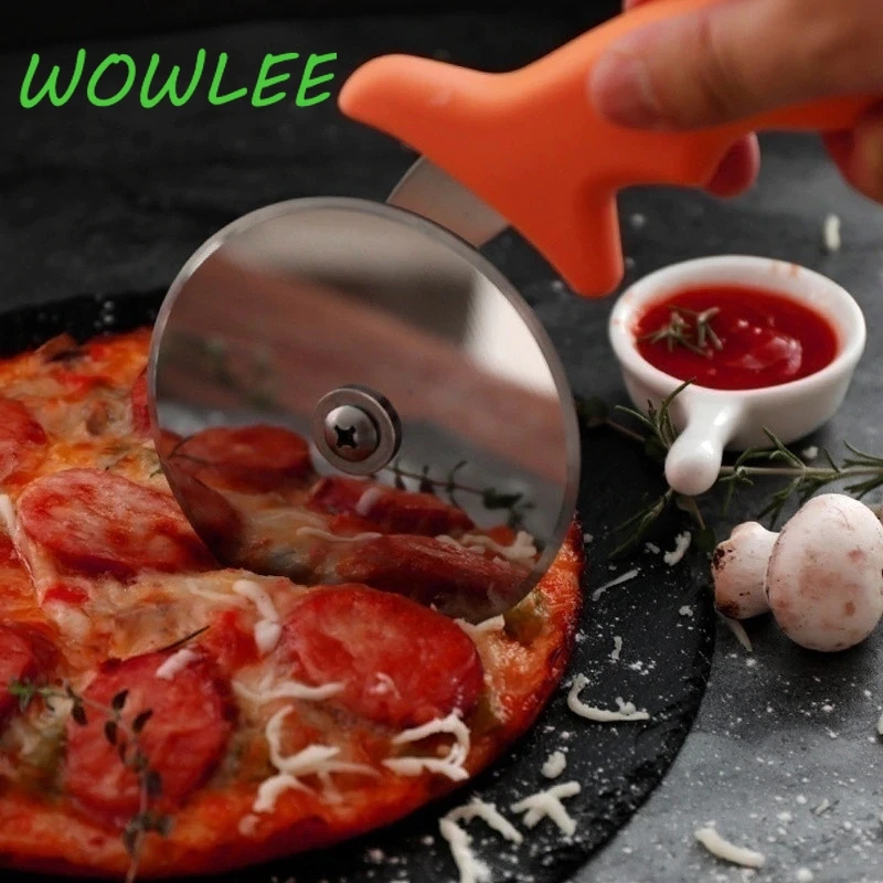 Pizza Cutter 1pc Pizza Cutter Stainless Steel Knife Cake Tools Wheels Scissors Ideal Pies Waffles Dough Cookies Kitchen gadgets