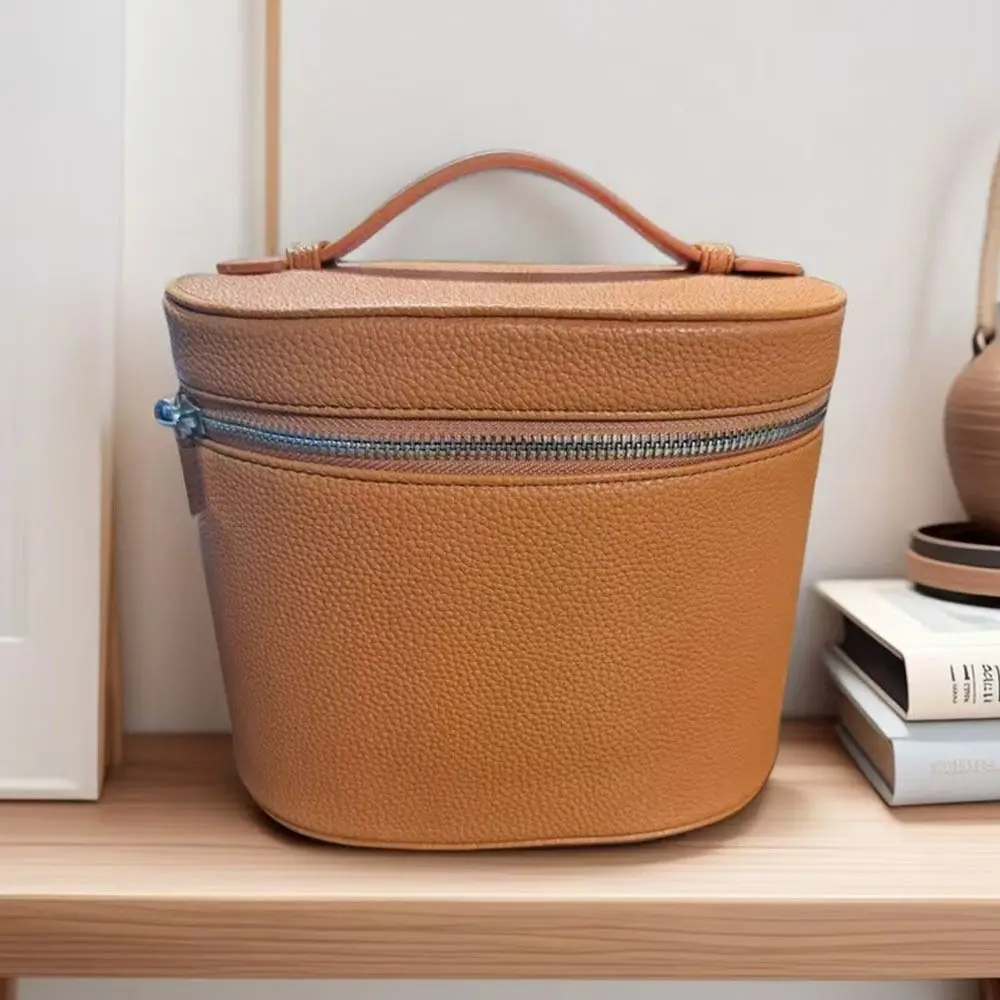 Borsa per il Trucco alla Moda, Pochette Cosmetica Portatile di Grande Capacità, Organizer da Viaggio Impermeabile in PU - immagine 5