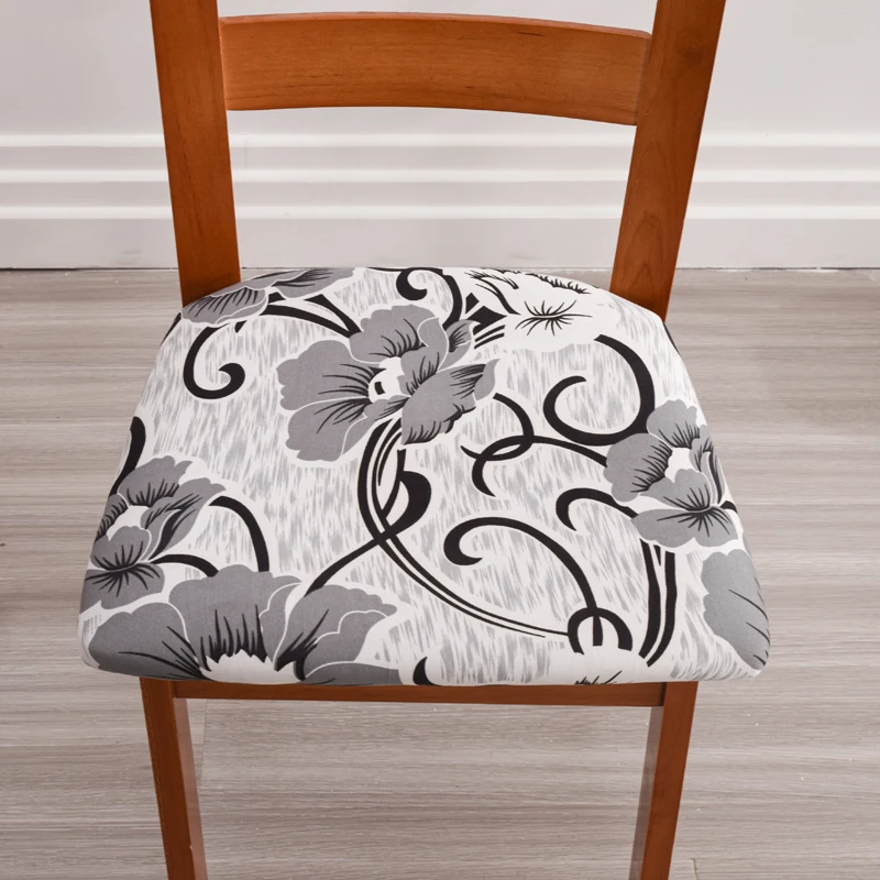 

Stretch Square Chair Seat Cushion Cover With Elastic Bottom Chair Slipcover for Kitchen Hotel Banquet Dining Room Home Decor