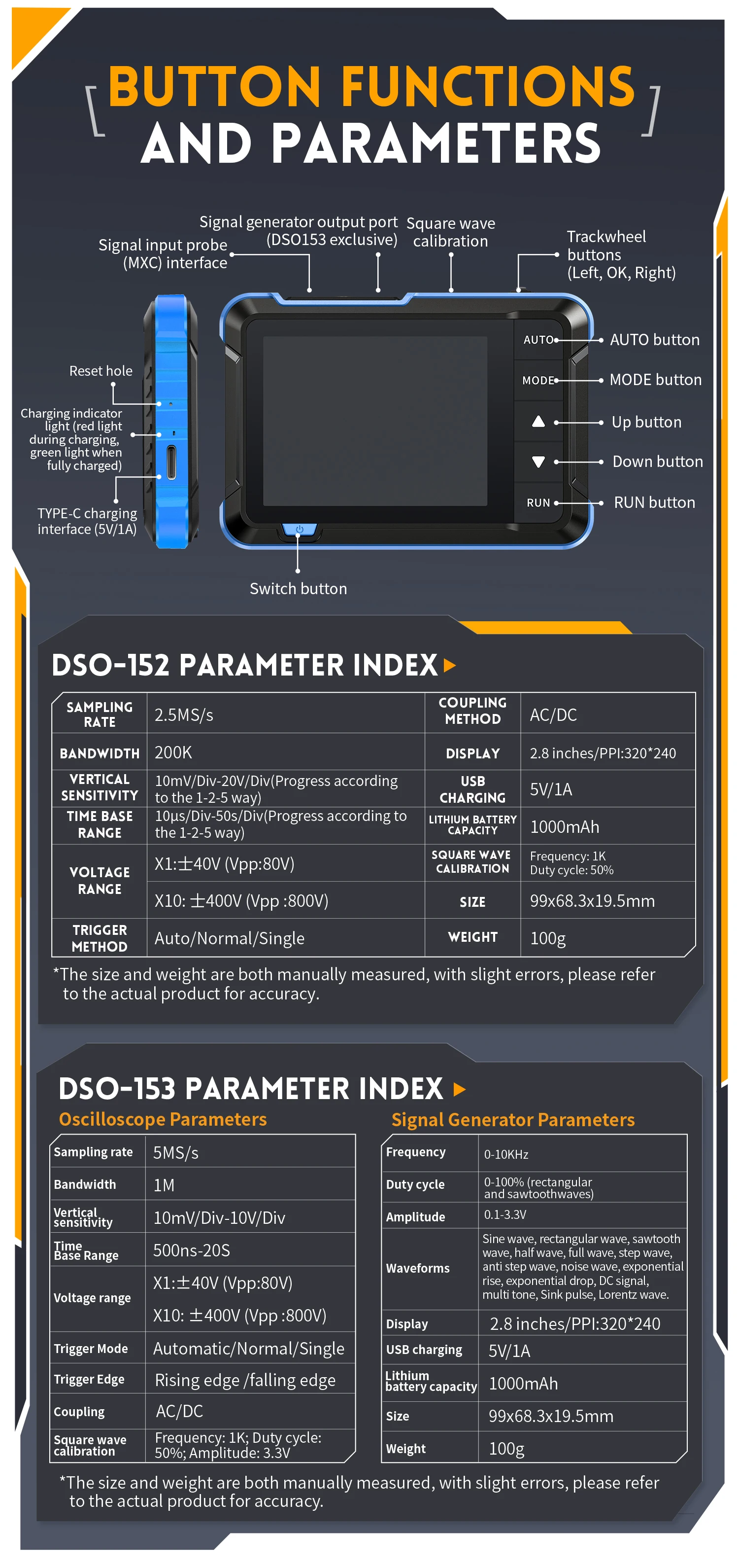 DSO-510 DSO-153 DSO-152 Handheld Tools