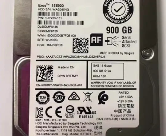 For RT8MY ST900MP0136 0RT8MY 900G 15K 2 5 SAS 12G server hard drive