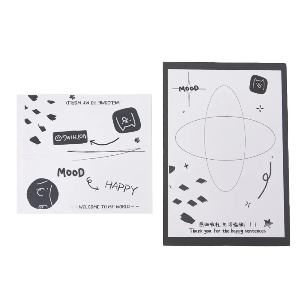 10pcs Letter Card Header Separate Packaging Bag Card Display Sealing Sticker Packaging Set Photo Protector Simple INS 5
