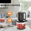 Electric Grinder Home 3L Glass Bowl Vegetable Chopper Meat Mincer Stirring Machine Maker Blender Large Capacity Kitchen Utensils 1