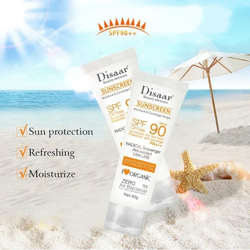 Whitening Sunscreen SPF90+ UV Protection Sun Screen Lsolation Moisturizing Brightening Face Body Arms Thighs Sunblock Skin Care