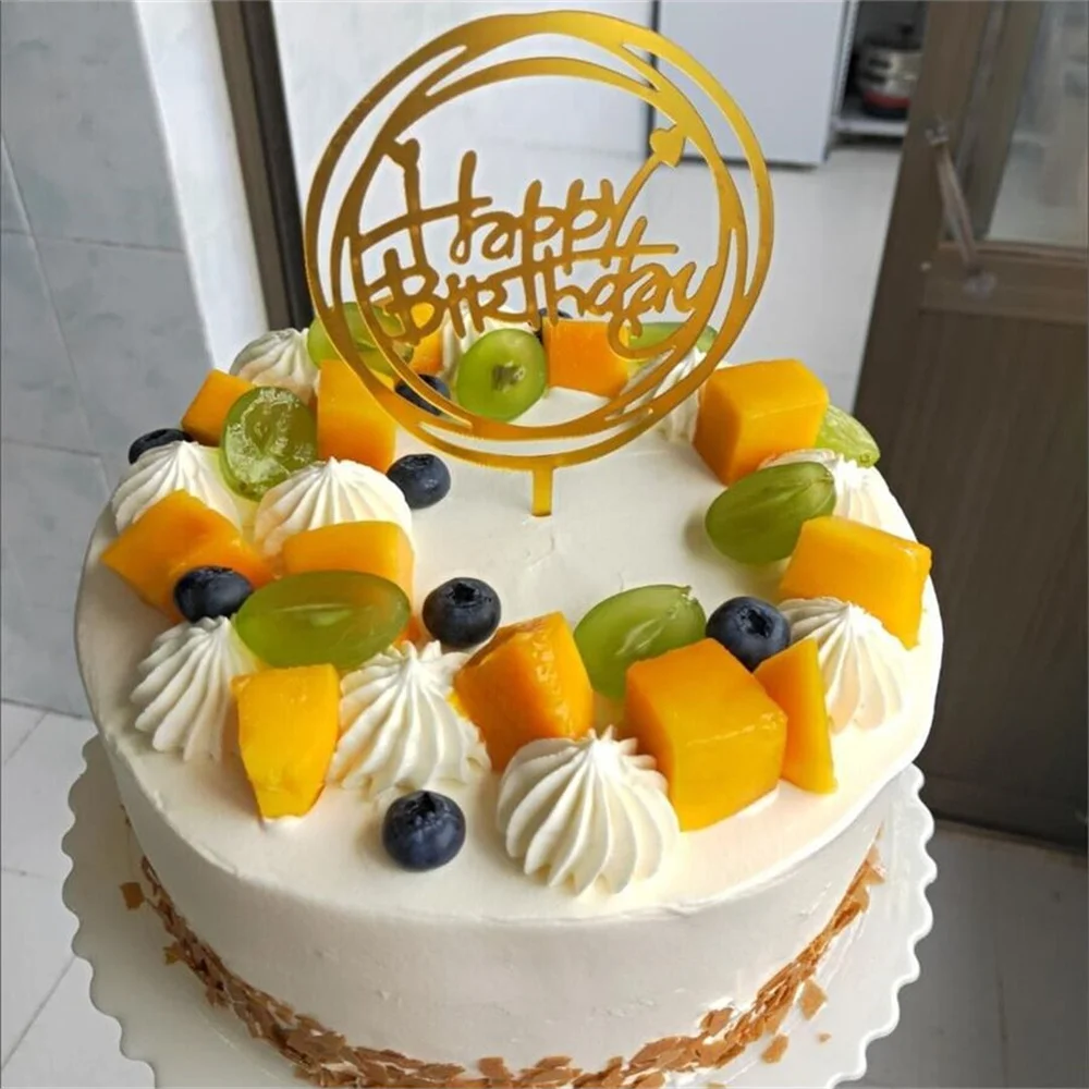 10 Stück Kunststoff Gittler Happy Birthday Cake Topper Bling Dekoration Schild Happy Birthday Cake Topper Mädchen Geburtstag Dessert Dekor – Detail 9